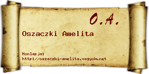 Oszaczki Amelita névjegykártya